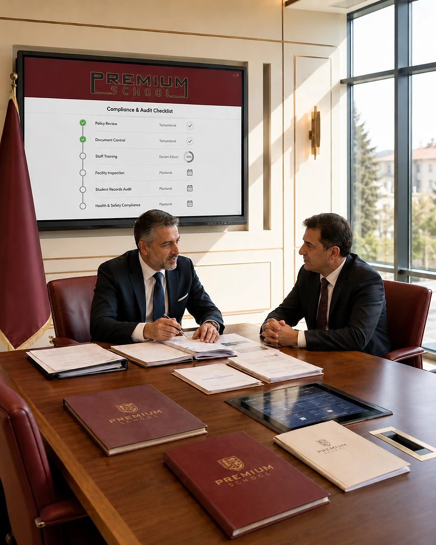 Premium School Resmi İşlemler ve Denetleme Desteği — yasal süreçler, ruhsatlandırma ve süpervizyon